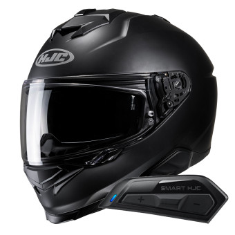 Integral HJC i71 Semi Flat Black + Kit Bluetooth Smart 11B