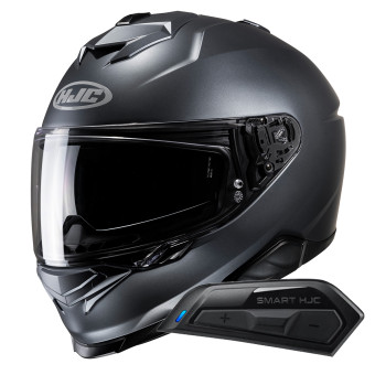 Integral HJC i71 Semi Flat Titanium + Kit Bluetooth Smart 11B