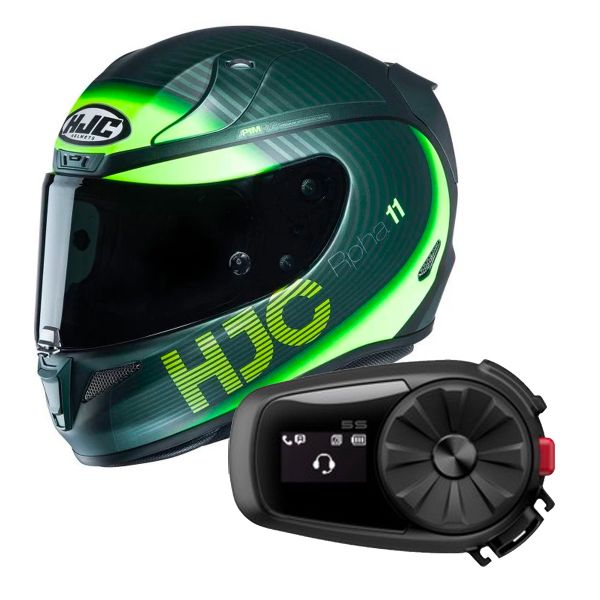 Integral HJC RPHA 11 Bine MC4HSF + Kit Bluetooth Sena 5S Solo