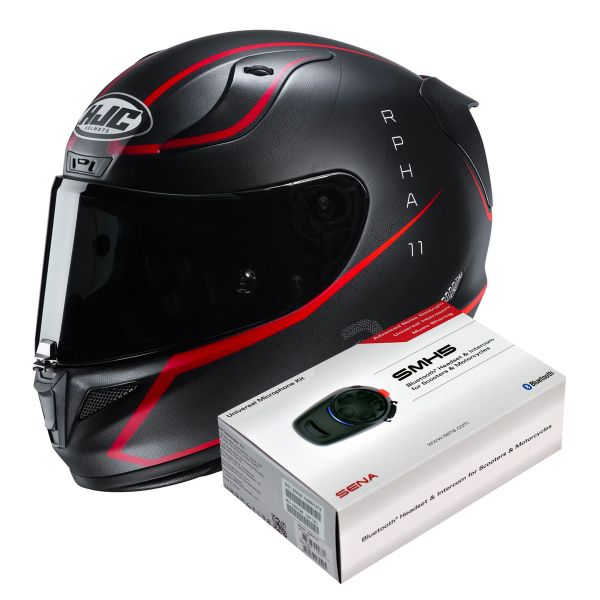 Integral HJC RPHA 11 Jarban MC1SF + Kit Bluetooth Sena SMH5