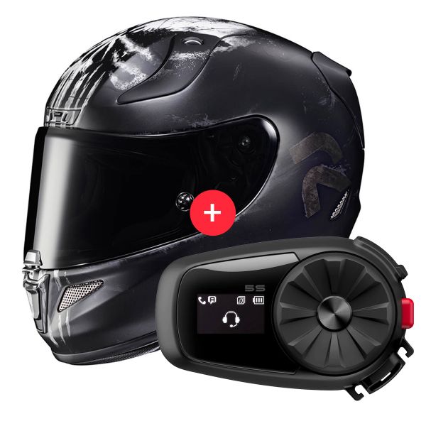 Integral HJC RPHA 11 Punisher Marvel MC5SF + Kit Bluetooth 5S