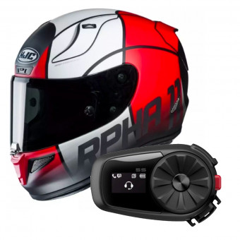 Integral HJC RPHA 11 Quintain MC1SF + Kit Bluetooth Sena 5S Solo