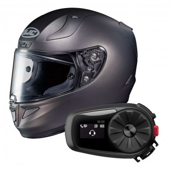 Integral HJC RPHA 11 Semi Flat Titanium + Kit Bluetooth Sena 5S Solo