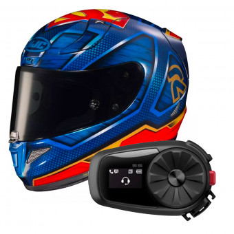 Integral HJC RPHA 11 Superman Dc Comics MC21 + Kit Bluetooth Sena 5S Solo