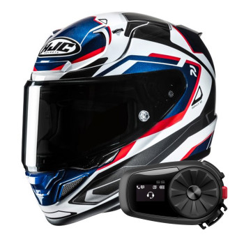 Casque Integral HJC RPHA 12 Brels MC21 + Kit Bluetooth 5S Solo Casque Integral HJC RPHA 12 Brels MC21 + Kit Bluetooth 5S Solo