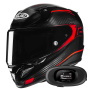 Casque Integral HJC RPHA 12 Carbon Keres MC1 + Kit bluetooth 5R Lite Solo