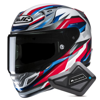 Casque Integral HJC RPHA 12 Dravix MC21 + Kit Bluetooth BT Mini Casque Integral HJC RPHA 12 Dravix MC21 + Kit Bluetooth BT Mini