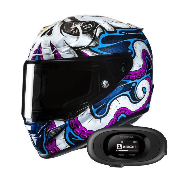 Integral HJC RPHA 12 Kraken MC28 + Kit bluetooth 5R Lite Solo