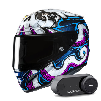 Integral HJC RPHA 12 Kraken MC28 + Kit Bluetooth Lokui K30