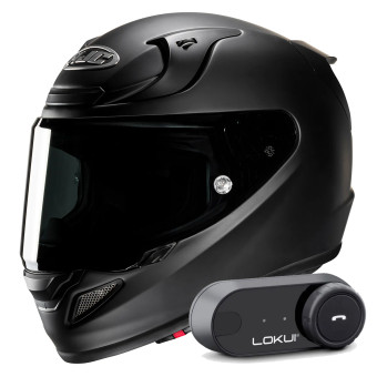 Integral HJC RPHA 12 Matte Black + Kit Bluetooth Lokui K30