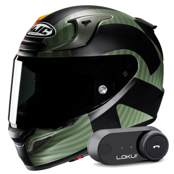 Casque Integral HJC RPHA 12 Ottin MC47SF + Kit Bluetooth Lokui K30 Casque Integral HJC RPHA 12 Ottin MC47SF + Kit Bluetooth Lokui K30
