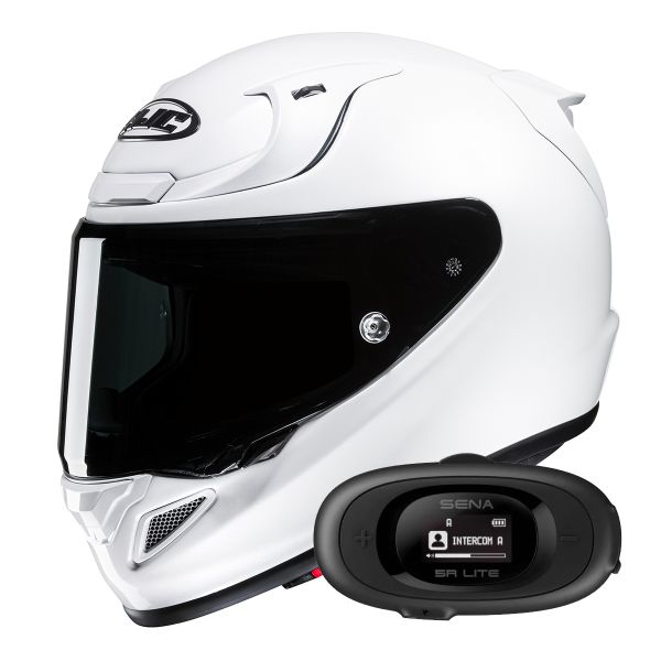 Integral HJC RPHA 12 Pearl White+ Kit bluetooth 5R Lite Solo