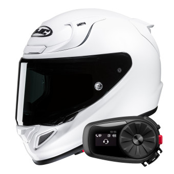 Integral HJC RPHA 12 Pearl White+ Kit Bluetooth 5S Solo