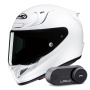 Casque Integral HJC RPHA 12 Pearl White + Kit Bluetooth Lokui K30