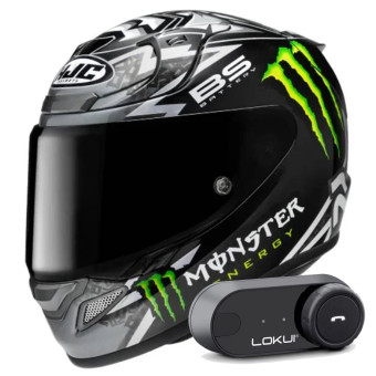 Integral HJC RPHA 12 Quartararo Replica Black MC5 + Kit Bluetooth Lokui K30