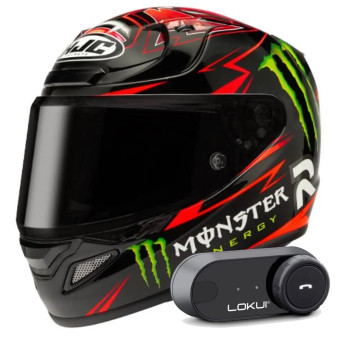 Casque Integral HJC RPHA 12 Quartararo Replica + Kit Bluetooth Lokui K30 Casque Integral HJC RPHA 12 Quartararo Replica + Kit Bluetooth Lokui K30