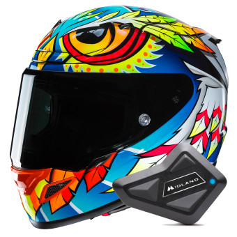 Casque Integral HJC RPHA 12 Spasso MC3H + Kit Bluetooth BT Mini Casque Integral HJC RPHA 12 Spasso MC3H + Kit Bluetooth BT Mini