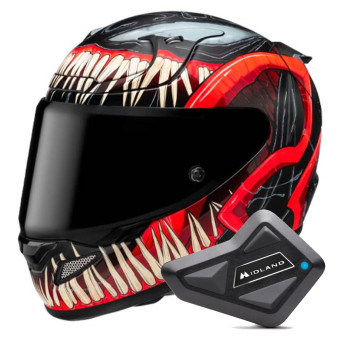 Integral HJC RPHA 12 Venom 3 Marvel + Kit Bluetooth BT Mini