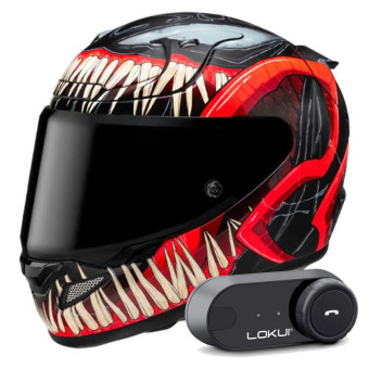 Integral HJC RPHA 12 Venom 3 Marvel + Kit Bluetooth Lokui K30