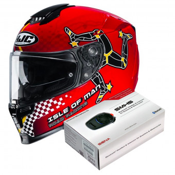 Integral HJC RPHA 70 Isle Of Man MC1 + Kit Bluetooth Sena SMH5