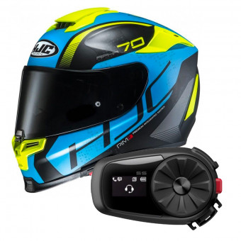 Integral HJC RPHA 70 Vias MC2SF + Kit Bluetooth Sena 5S Solo
