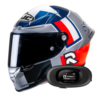 Integral HJC RPHA1 Ben Spies Silver Star MC21 + Kit bluetooth 5R Lite Solo