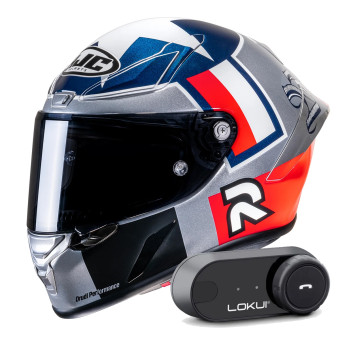 Integral HJC RPHA1 Ben Spies Silver Star MC21 + Kit Bluetooth Lokui K30
