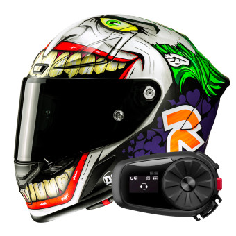 Integral HJC RPHA1 Joker Dc Comics MC48SF + Kit Bluetooth 5S Solo