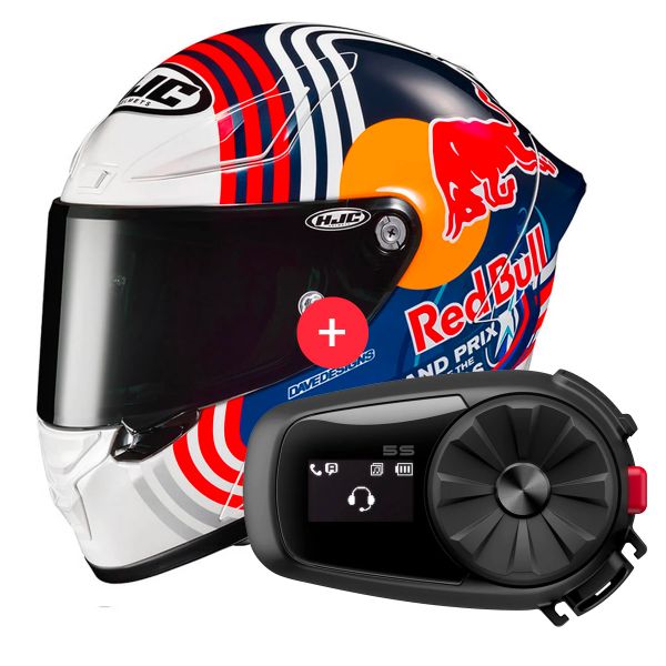 Integral HJC RPHA1 Red Bull Austin GP MC21 + Kit Bluetooth 5S