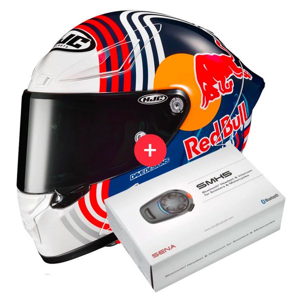 Integral HJC RPHA1 Red Bull Austin GP MC21 + Kit Bluetooth SMH5
