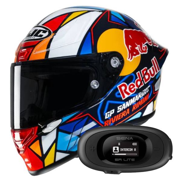 Integral HJC RPHA1 Red Bull Misano GP MC21 + Kit bluetooth 5R Lite