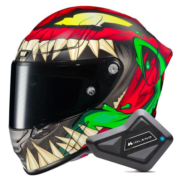 Integral HJC RPHA1 Toxin Marvel + Kit Bluetooth BT Mini