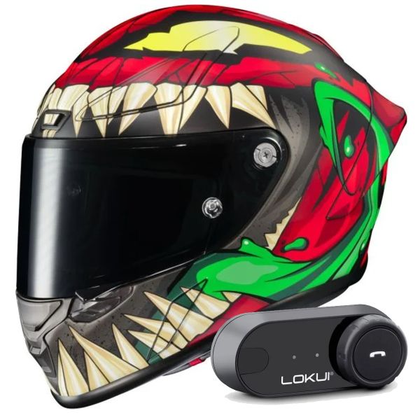 Integral HJC RPHA1 Toxin Marvel + Kit Bluetooth Lokui K30