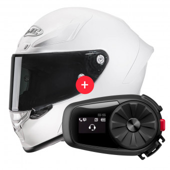Integral HJC RPHA1 White + Kit Bluetooth 5S