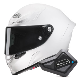 Integral HJC RPHA1 White + Kit Bluetooth BT Mini