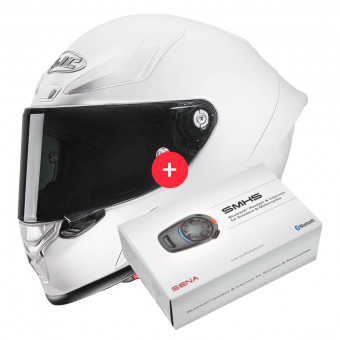 Integral HJC RPHA1 White + Kit Bluetooth SMH5