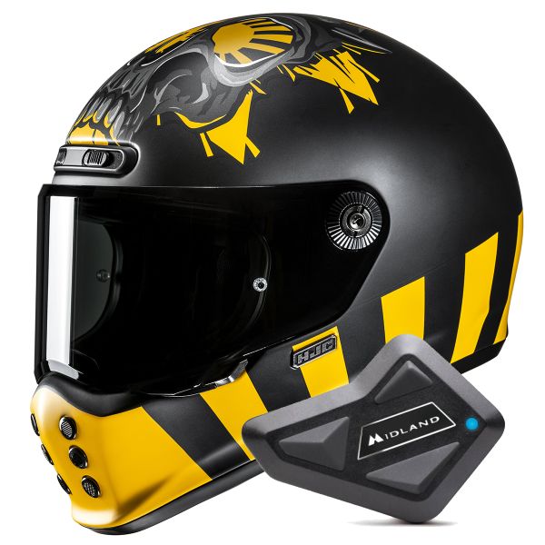 Integral HJC V10 Crania MC3SF + Kit Bluetooth BT Mini