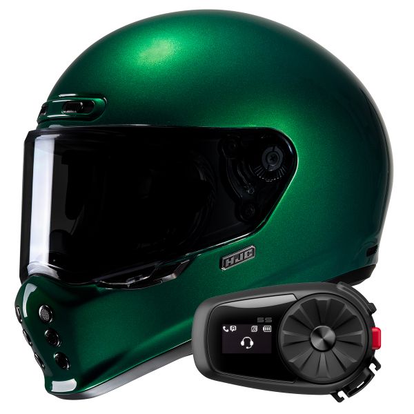 Integral HJC V10 Deep Green + Kit Bluetooth 5S Solo