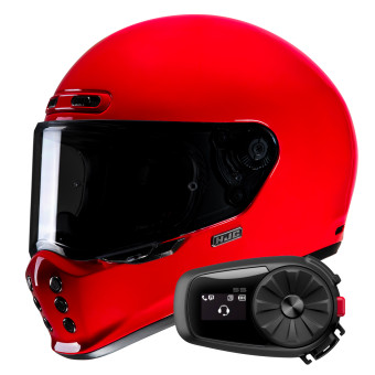 Integral HJC V10 Deep Red + Kit Bluetooth 5S Solo
