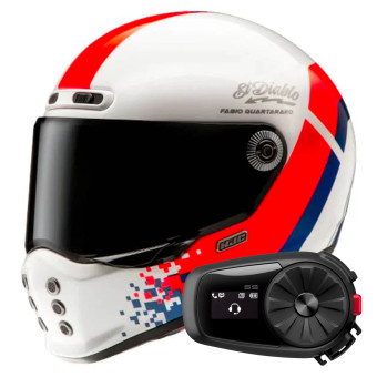 Integral HJC V10 FQ20 Retro + Kit Bluetooth 5S Solo