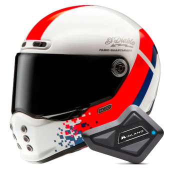 Integral HJC V10 FQ20 Retro + Kit Bluetooth BT Mini