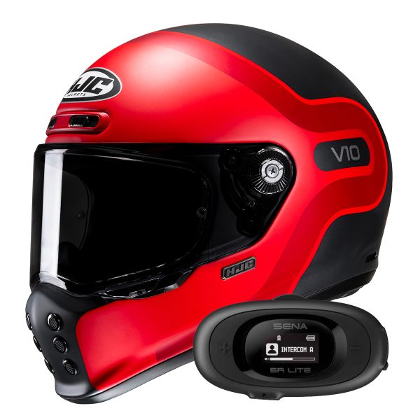 Integral HJC V10 Grape MC1SF + Kit bluetooth 5R Lite Solo