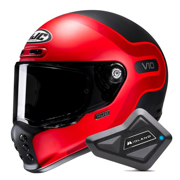 Integral HJC V10 Grape MC1SF + Kit Bluetooth BT Mini