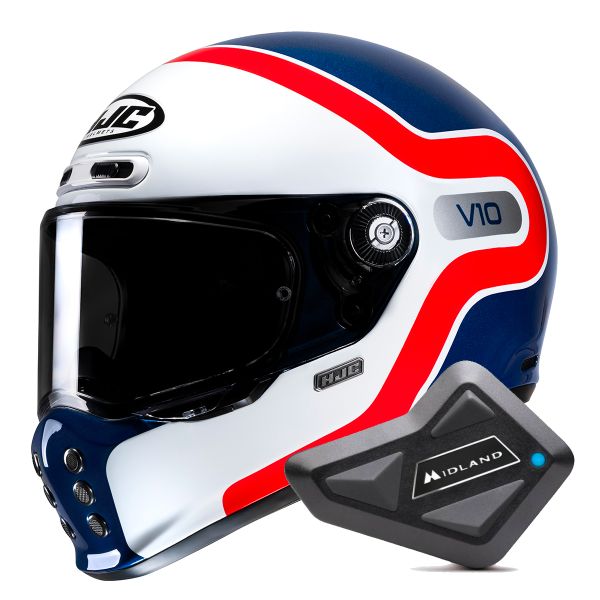 Integral HJC V10 Grape MC21 + Kit Bluetooth BT Mini