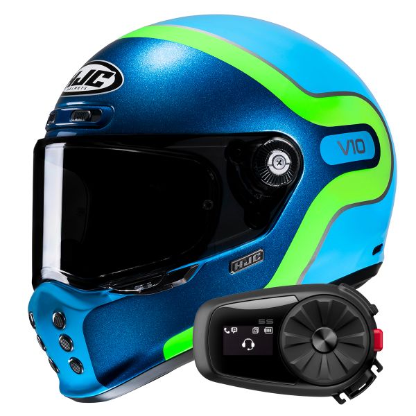 Integral HJC V10 Grape MC24 + Kit Bluetooth 5S Solo
