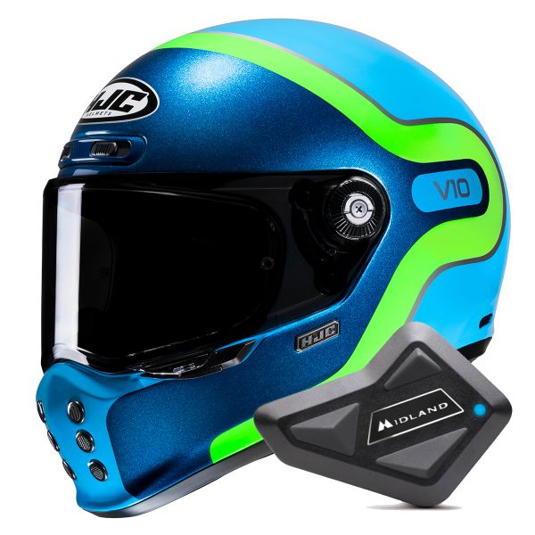 Integral HJC V10 Grape MC24 + Kit Bluetooth BT Mini