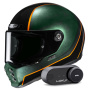 Casque Integral HJC V10 Hodu MC47 + Kit Bluetooth Lokui K30