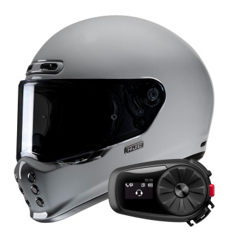 Integral HJC V10 N. Grey + Kit Bluetooth 5S Solo
