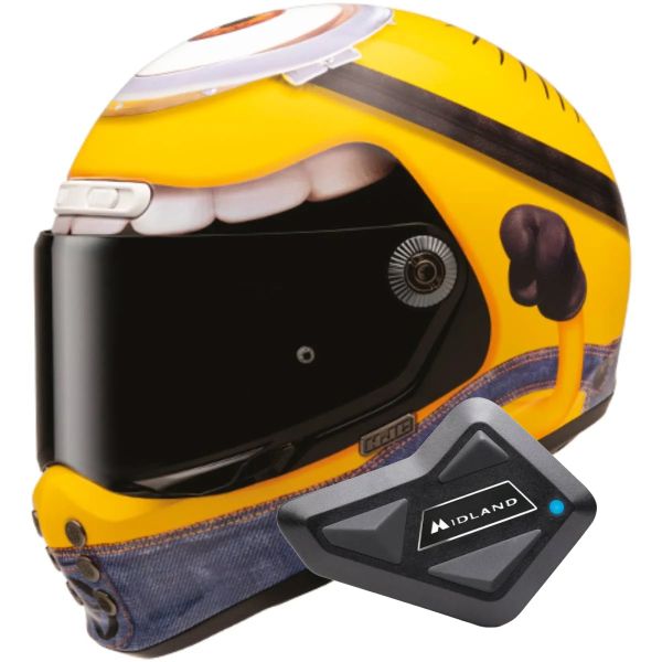Integral HJC V10 Stuart Minions MC3 + Kit Bluetooth BT Mini Integral HJC V10 Stuart Minions MC3 + Kit Bluetooth BT Mini