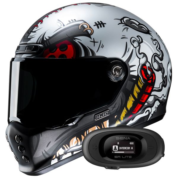 Integral HJC V10 Vatt MC1SF + Kit bluetooth 5R Lite Solo